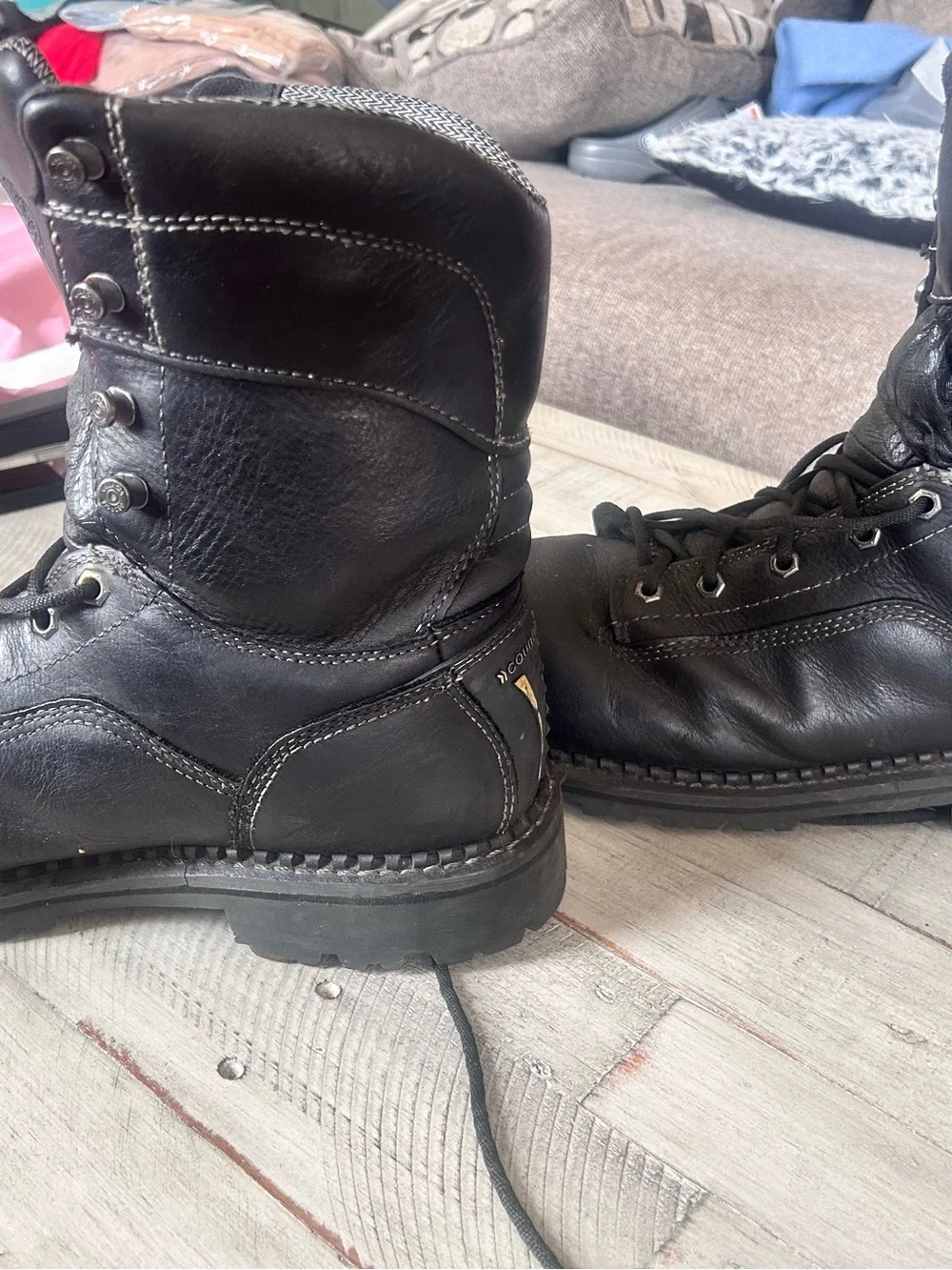 Men’s 9” Georgia Logger Boot Black Work Steel Toe Boots GB0072  ASTM F2413-18